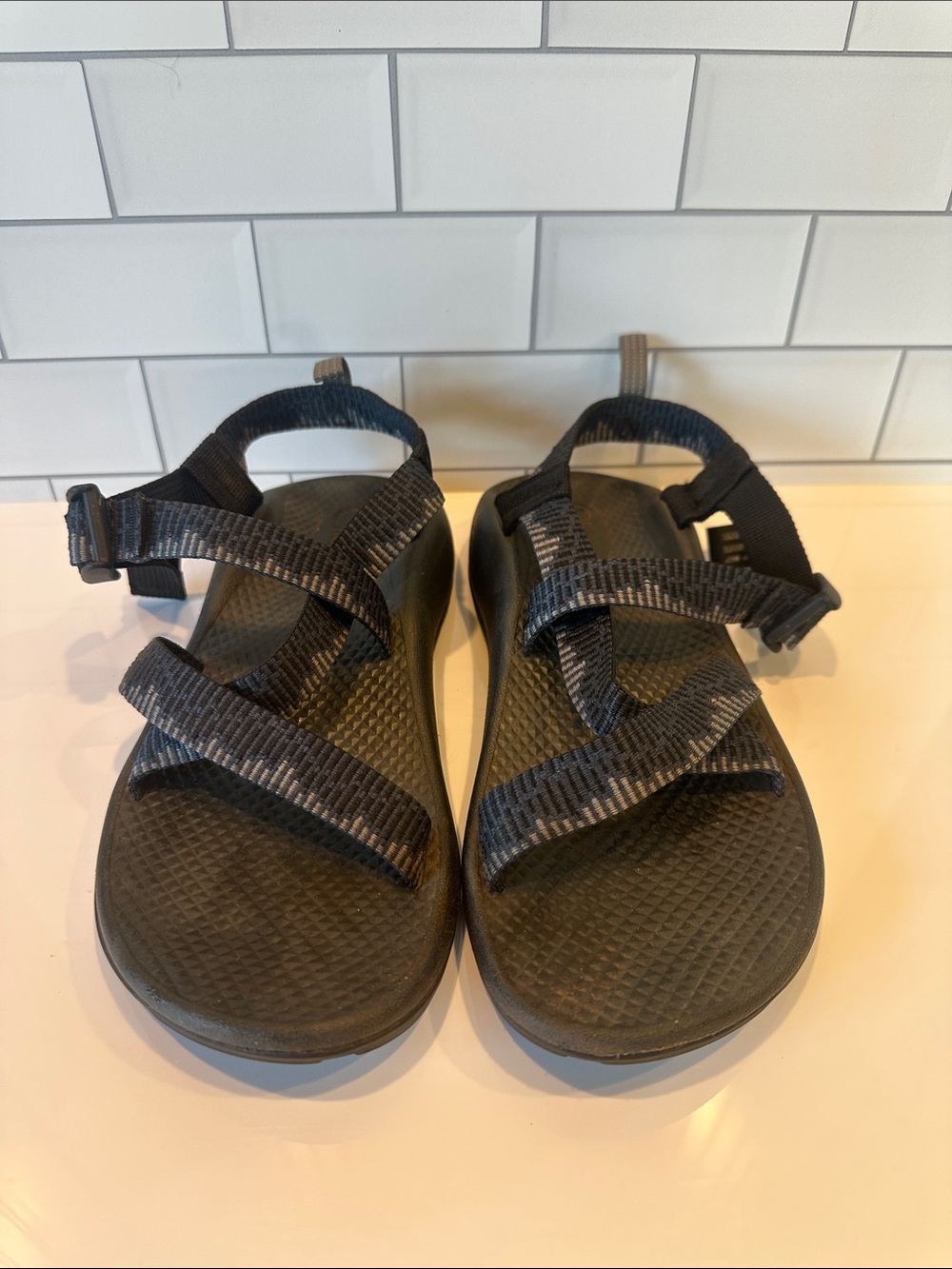 Chaco Kids Black & Gray Strappy Outdoor Sandals